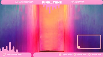 Webcam Border for Twitch with Dripping Paint Effect Panels